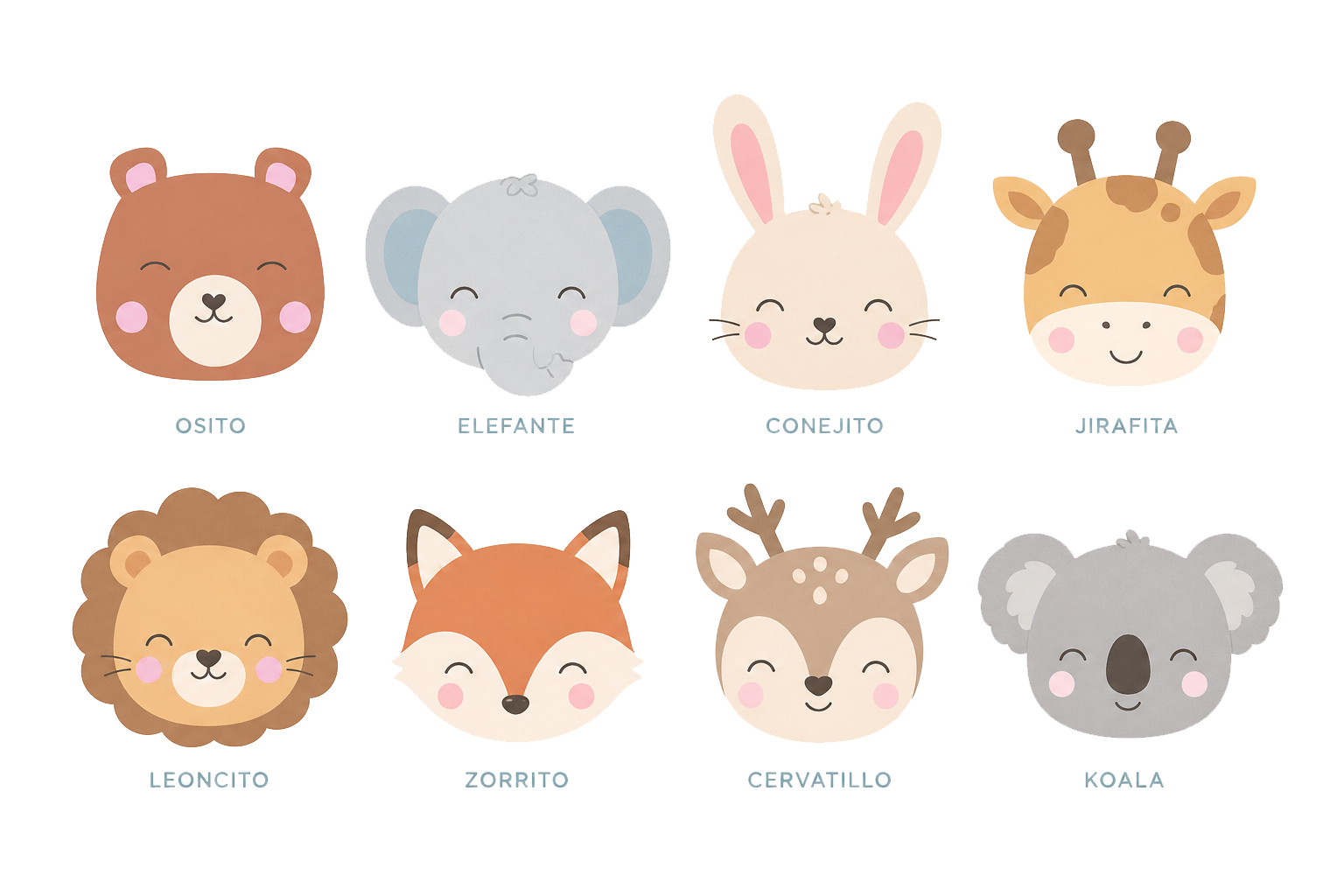 Animalitos disponibles para Baby Book